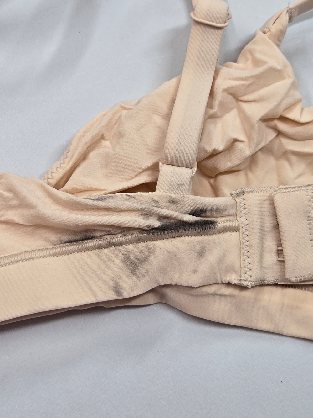 QUINCE Pack Of 2 Second Skin Crossover Bralettes Beige 7864 - Picture 10 of 11